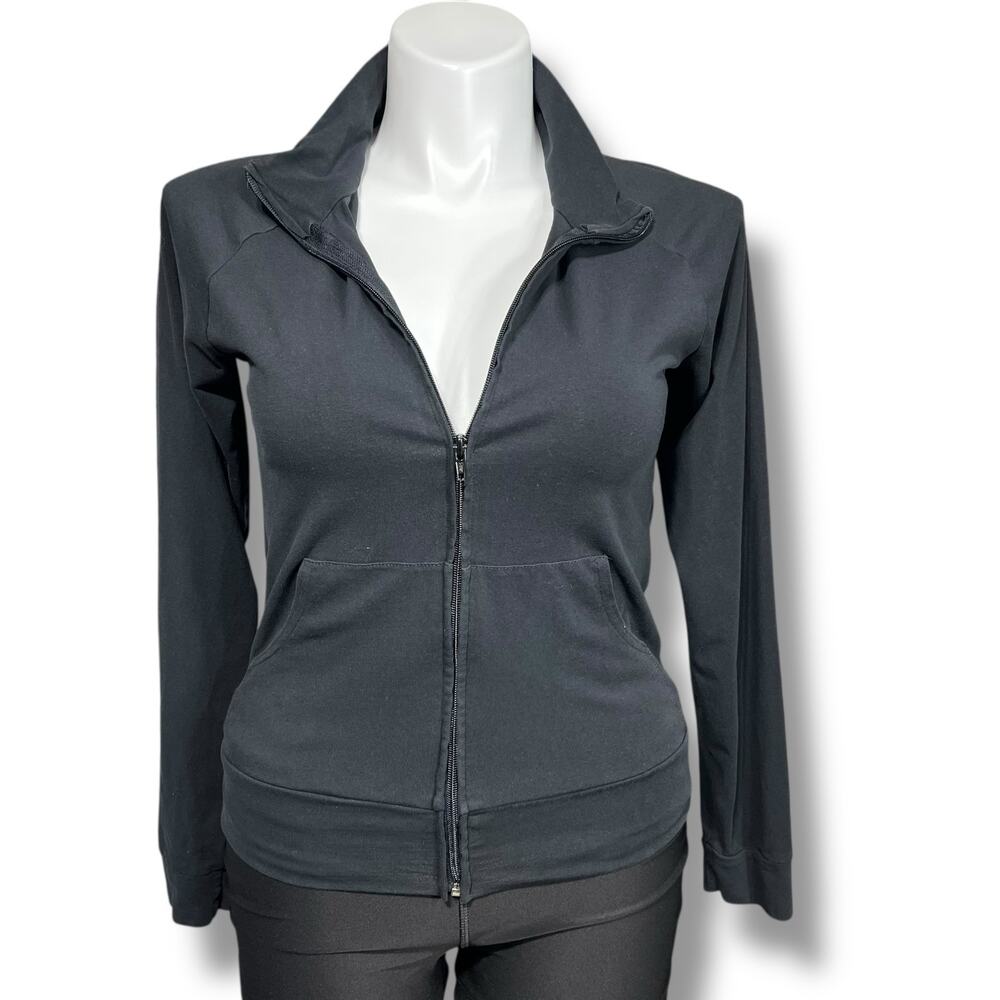 bella Womens Shirt Jacket Full Zip Lightweight High Collar Long Sleeve Black Lar
